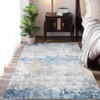 Washable Modern Abstract Rug Non Slip Low Pile Rug Soft Throw Floor Cover Foldable Indoor Carpet for Living Room Bedroom Playroom Nursery - 3 of 4