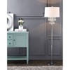 61" Crystal/Metal Abigail Floor Lamp with Linen Shade, LED Silver - JONATHAN Y: Chrome Finish, UL Listed - 2 of 4