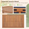 Tangkula 4PCS Wood Furniture Set w/ Loveseat 2 Chairs & Coffee Table for Porch Patio Navy - 2 of 4