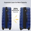 NAYSAYE 3 Piece Luggage Set Hardside Spinner Suitcase with TSA Lock 20 24 28 Available, Blue, 28.5"*17.9"*11.6" - 4 of 4