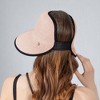 Anna-Kaci Roll Up Wide Brim Visor Sun Hat with Ponytail Hole and UV Protection Lightweight Packable Foldable Summer Cap - 2 of 4