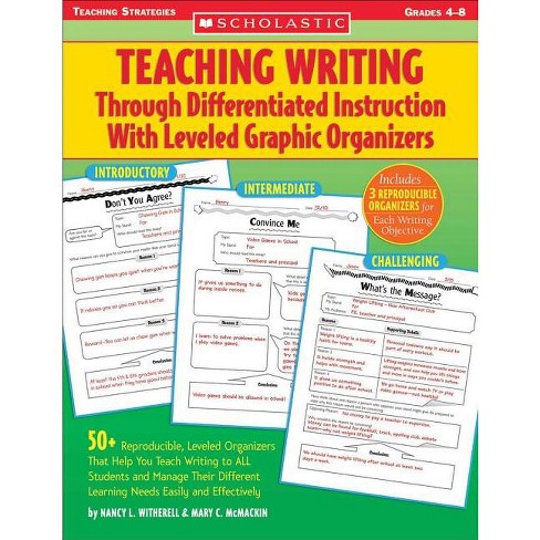 Teaching Writing Through Differentiated Instruction with Leveled Graphic Organizers - (Teaching Strategies) by  Nancy L Witherell & Mary C McMackin - image 1 of 1