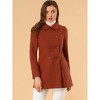 INSPIRE CHIC Women's Christmas Peter Pan Collar Double Breasted Long Trench Winter Pea Coat - 2 of 4