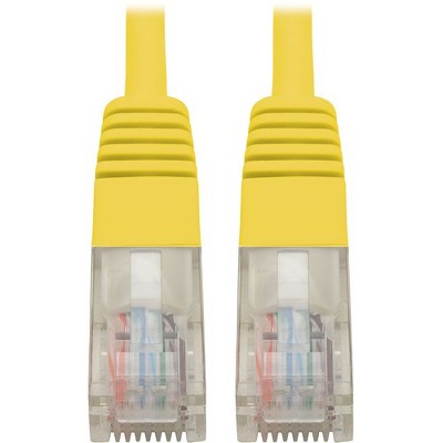 Tripp Lite Cat5e 350 MHz Molded UTP Patch Cable (RJ45 M/M), Yellow, 2 ft.