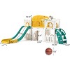 8-in-1 Kids Climber Slide Playset with Basketball Hoop Indoor Outdoor Playground For Boys Girls Birthday Xmas Gifts - 2 of 4
