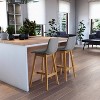 Set of 2 Nora Upholstered Counter Height Wood Barstools - CorLiving - 2 of 4