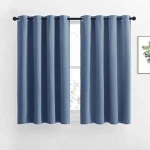 NICETOWN Grommet Top Blackout Curtains, Thermal Insulated Noise Reducing Window Drapes (Set of 2) - 1 of 4