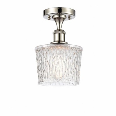 Niagra - 1 Light Semi-Flush Mount In Industrial Style-11 Inches Tall and 6.5 Inches Wide