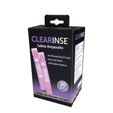 CLEARinse Nasal Aspirator Nasal Congestion Relief - Saline Ampoules - 20ct