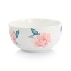 Gibson 3 Piece Fine Ceramic Floral Bowl Set in White - 4 of 4