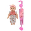 New Adventures Little Darlings: Out For A Stroll 12" Doll Flamingo Jumper Pink & Blue Outfit - 2 of 4