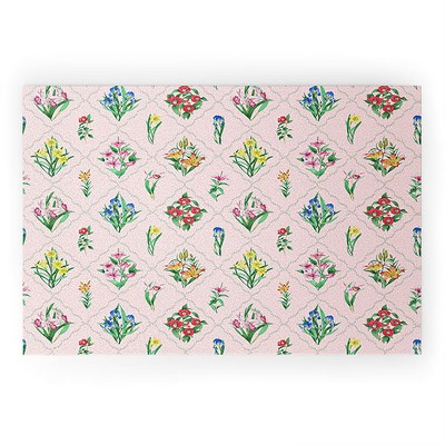 Evanjelina & Co Japanese Collection Pink 36" x 24" Welcome Mat - Society6