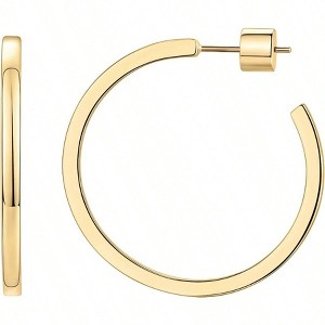 Thin Square Open Hoop Earrings for Women Fashionable Temperament Simple and Hypoallergenic - 1 of 4