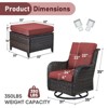 Gymojoy Outdoor Swivel Chair with Ottoman High Back Glider Chair with Soft Cushion - 2 of 4
