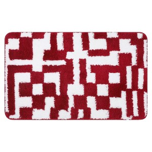 REGALWOVEN Geometric Patterns Soft Absorbent Quick Dry Machine Washable Bath Mat 1 Pc - 1 of 4