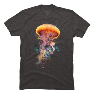 Men's Design By Humans Electric Jellyfish World By DavidLoblaw T-Shirt - 1 of 4