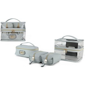 MKF Collection Emma Handbag Cosmetic Clear Case set by Mia K- 4 pieces - 1 of 4