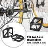 Unique Bargains Nylon Rear Foot Peg Flat Pedal Footrests Fit 9/16 Inch Axles BMX MTB Bicycle Yellow 1 Pair - 2 of 4
