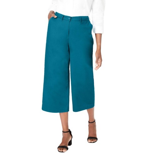 Jessica London Women's Plus Size Chambray Wide Leg Pant - 20 W, Blue :  Target