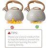 Itopfox Tea Kettle with Wood Pattern Handle, Loud Whistle, Food Grade Stainless Steel, Anti-Hot Handle, Rust-Resistant, Suitable for All Heat Sources - 3 of 4