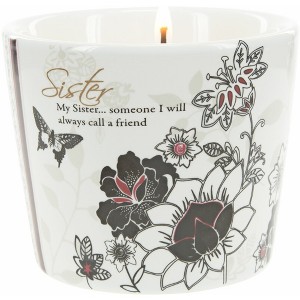 Pavilion Gift Company - Sister - 8 oz Soy Wax Candle Scent: Tranquility - Flame Candles - 1 of 4
