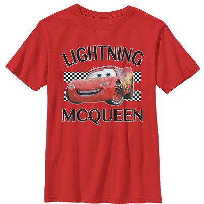 Boy's Cars Lightning Mcqueen Portrait T-shirt - Red - Large : Target