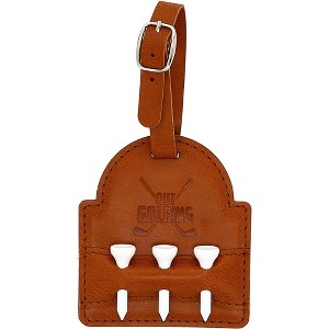 Pavilion Gift Company - Out Golfing - PU Leather Golf Bag Tag - Bag Accessories - 1 of 4