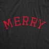 Womens Merry T Shirt Funny Cute Xmas Spirit Cheer Lovers Tee For Ladies - Crazy Dog Women's T Shirt - image 2 of 4