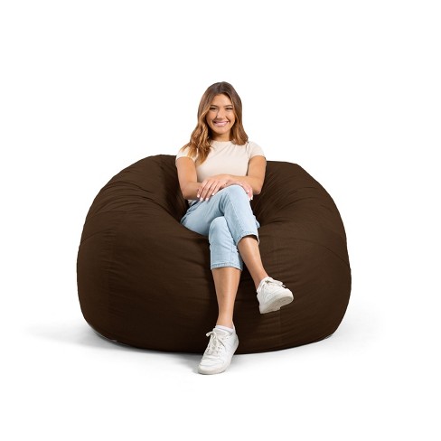 Big Joe Large Bean Bag Chair With Removeable Cover, Foam Filled ...