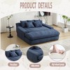 72.44" Chenille 2-Seater Lazy Sofa with Deep Seat, 5 Back Pillows and Foam Filling, Comfy Couch for Living Room, Club, or Family Room - 3 of 4