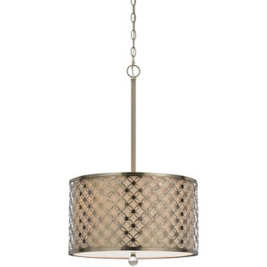 Cal Lighting 60W X 3 Myrtle Metal Pendant - Brass - 1 of 1
