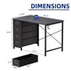 Itopfox 40 Inch Computer Desk with 4 Drawers, Small Office Desk for Home, Bedroom, Study, Writing, Simple Modern Computer Table in Pink - 3 of 4