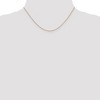 Black Bow Jewelry 0.7mm 14k Rose Gold Solid Box Chain Lobster Claw Clasp Necklace - 2 of 4
