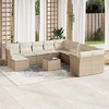vidaXL Garden Sofa Set Beige PE rattan Large UV-resistant materials - 2 of 4