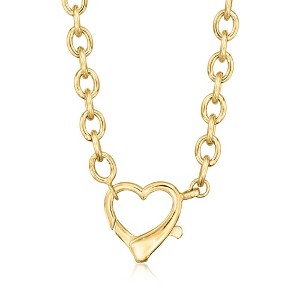 Ross-Simons 18kt Gold Over Sterling Oversized Heart Lobster Clasp Necklace - 1 of 3