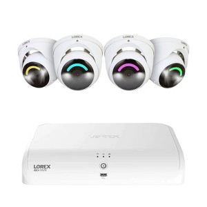 Lorex 4K 16-Camera Capable 2TB NVR System with 4 Dome Cameras - 1 of 4