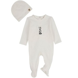 MiniMoi Baby Girls "The Little Girl And Her Sun Bonnet" Cotton Rich Footie - 1 of 2