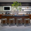 Tangkula Set of 4 Saddle Bar Stools Counter Height Kitchen Chairs w/ Rubber Wood Legs - 2 of 4