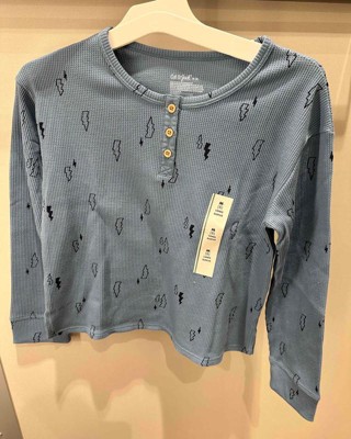 Hollister Grey Cropped Waffle Knit Long Sleeve Top Women's Size S - beyond  exchange