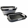 SAMMART 21L (5.5 gallon) Super Mini Collapsible Plastic Basket with 3 Handles - 4 of 4