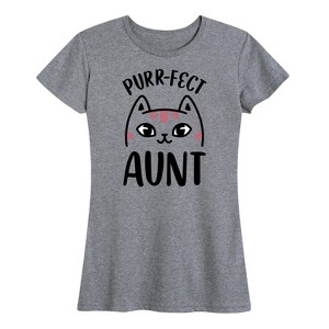 Women's - Instant Message - Purrfect Aunt Short Sleeve Graphic T-Shirt - 1 of 4