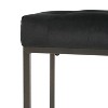 Airsurfer Modern Upholstered Entryway Bench with Tufted Seat and Metal Frame - 3 of 4