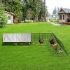 Metal Chicken Coop with Run - Outdoor Portable Chicken Tractor with Waterproof Cover, Predator-Proof Poultry Enclosure for Hens, Ducks, Rabbits - 2 of 4