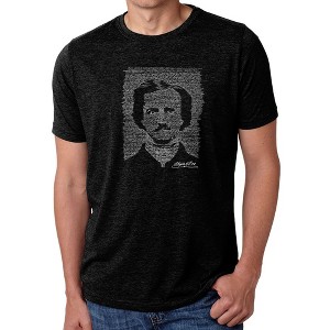 LA Pop Art Men's Premium Blend Word Art T-shirt - EDGAR ALLEN POE - THE RAVEN - 1 of 4