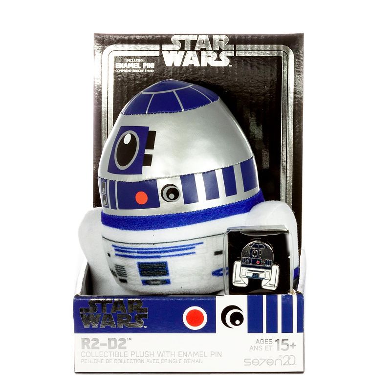 Seven20 Star Wars R2-D2 Stylized 7 Inch Plush With Enamel Pin, 2 of 4