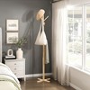 NAYSAYE Coat Hanger Solid Wood Freestanding Coat Rack with 9 Hooks for Entryway Bedroom or Living Room, Natural, 17.5"*17.5"*70" - 2 of 4