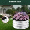 3-Pack Galvanized Metal Raised Garden Beds,2x2x1Ft Durable Round Planter Boxes for Outdoor Gardening,Open Bottom, Rust-Resistant,Easy Setup - 4 of 4