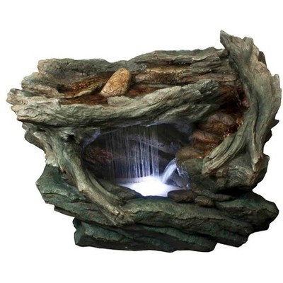 Northlight 31" LED Woodland Grotto with Stones Outdoor Garden Water Fountain