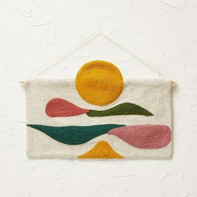 Image of 30" x 20" Sunset Woven Wall Hanging Brown - Opalhouse™ designed with Jungalow™