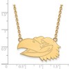Black Bow Jewelry 10k Yellow Gold Kansas Jayhawks NCAA Necklace 18 Inch - 2 of 4